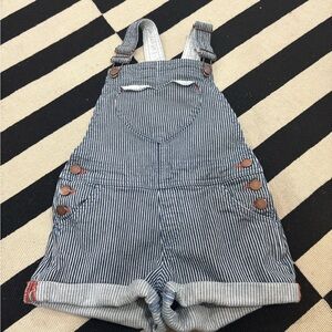Boden Navy Striped Kids Overalls